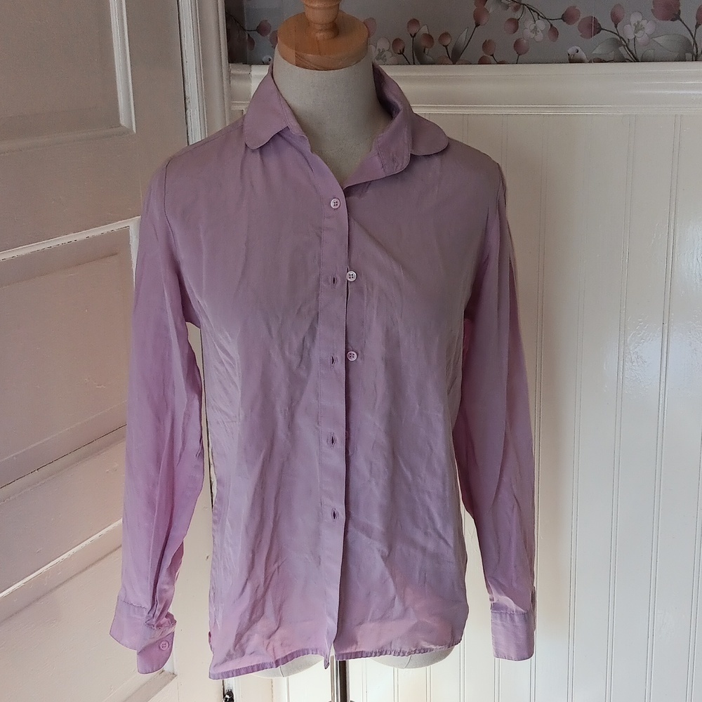 Royal Silk pink 10 button down dress shirt